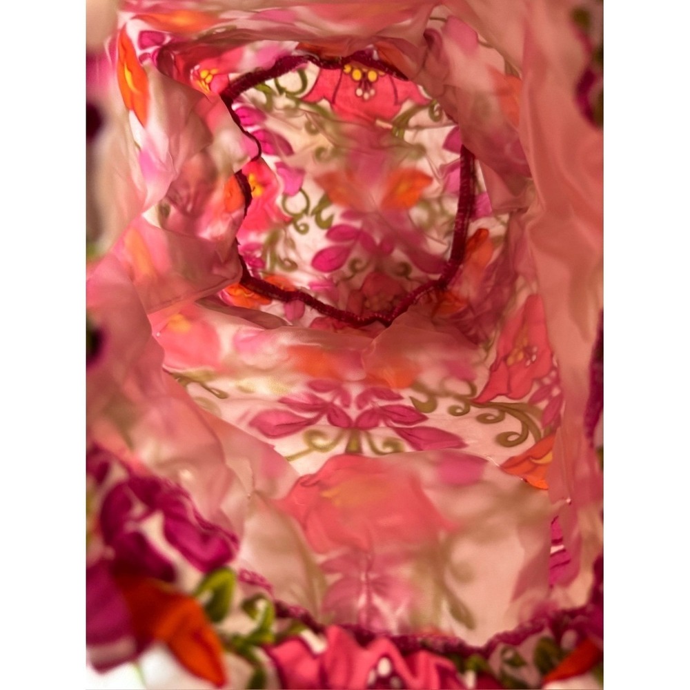 Vera Bradley Ditty Bag Lilli Bell Lined Cinch Tote Drawstring Retired Pink - Picture 3 of 5